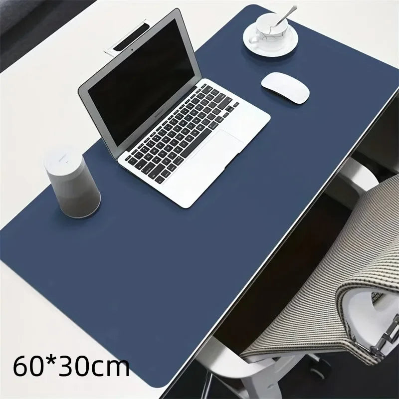 Tapis de bureau en cuir PU - imperméable et antidérapant