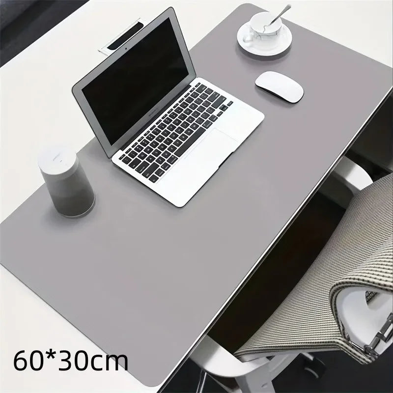 Tapis de bureau en cuir PU - imperméable et antidérapant