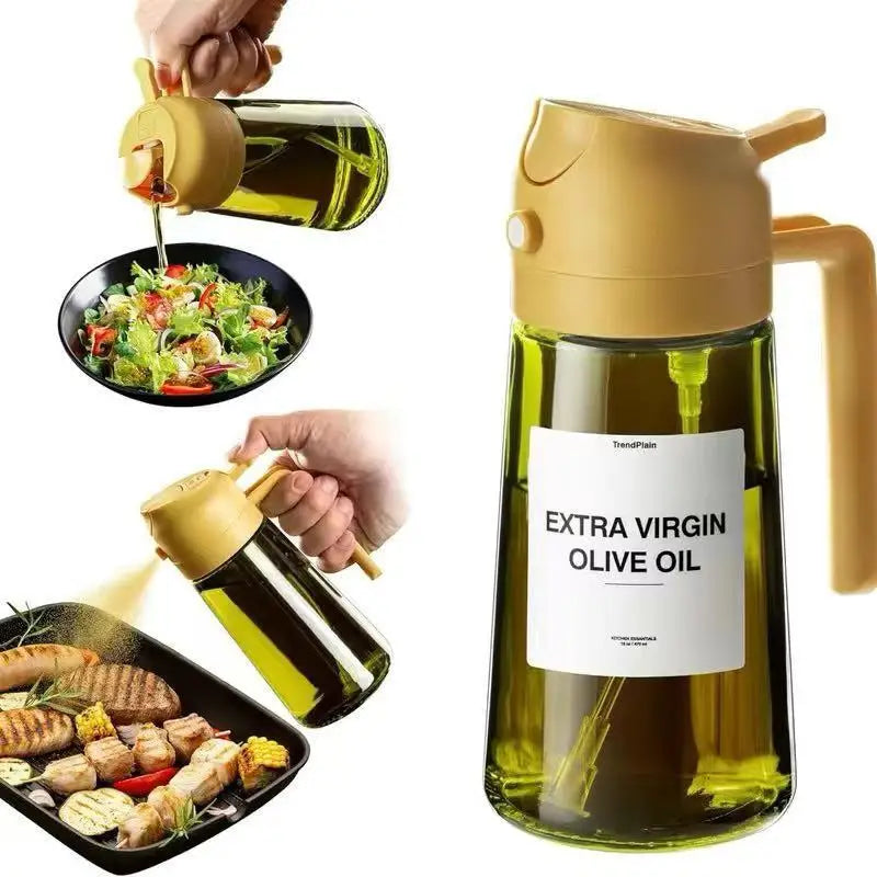 Spray à huile en verre 470 ml pulvérisateur d'huile d'olive pour cuisine