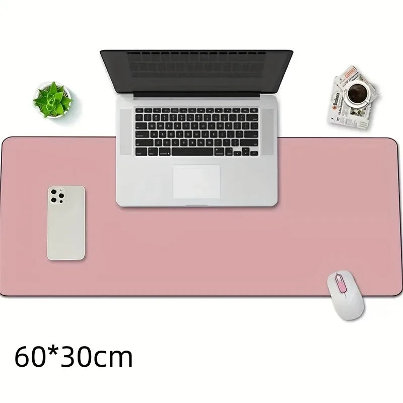 Tapis de bureau en cuir PU - imperméable et antidérapant