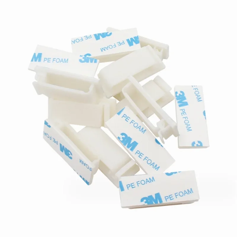 Clips de fixation pour câbles lot de 10 Organisateurs de câble adhésif