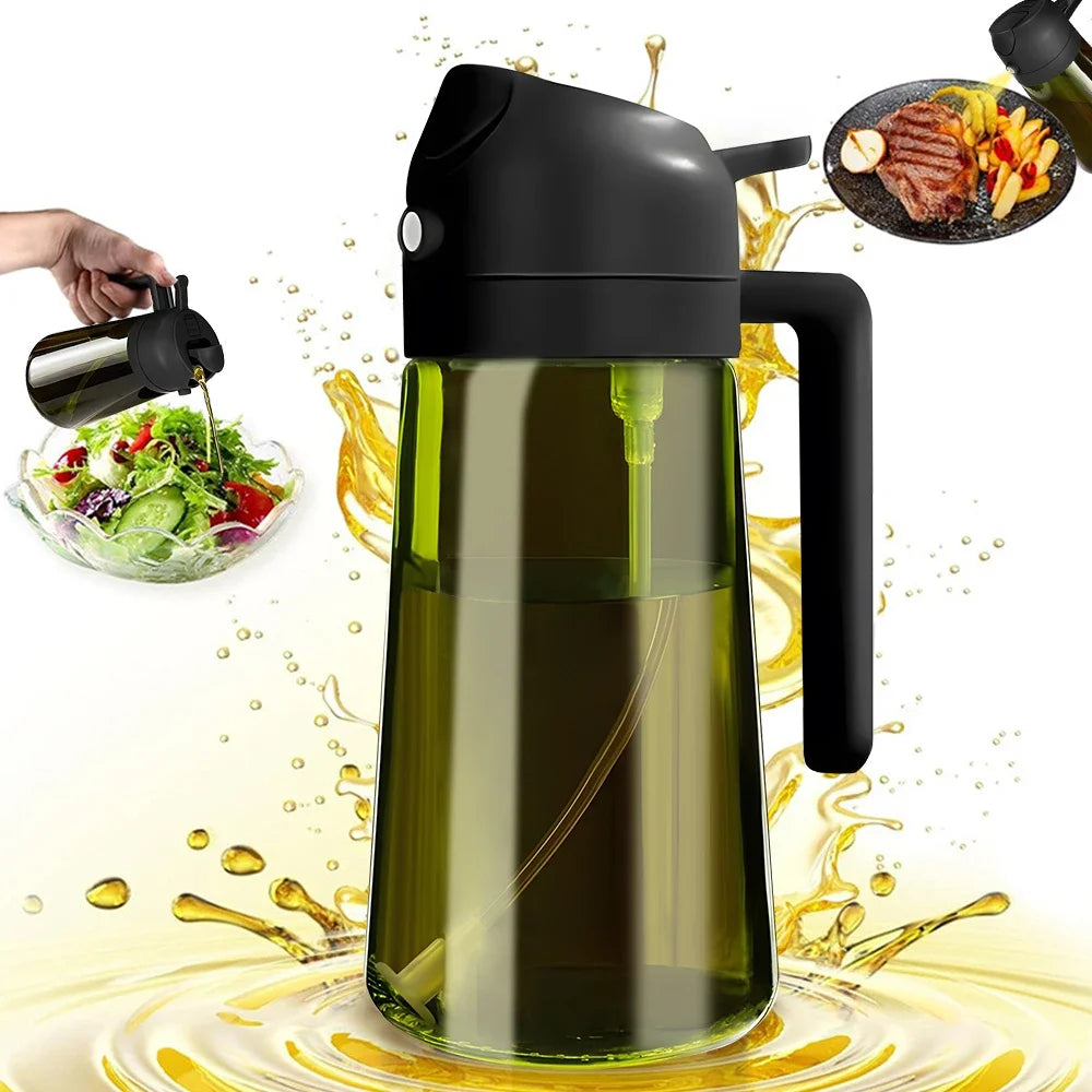 Spray à huile en verre 470 ml pulvérisateur d'huile d'olive pour cuisine