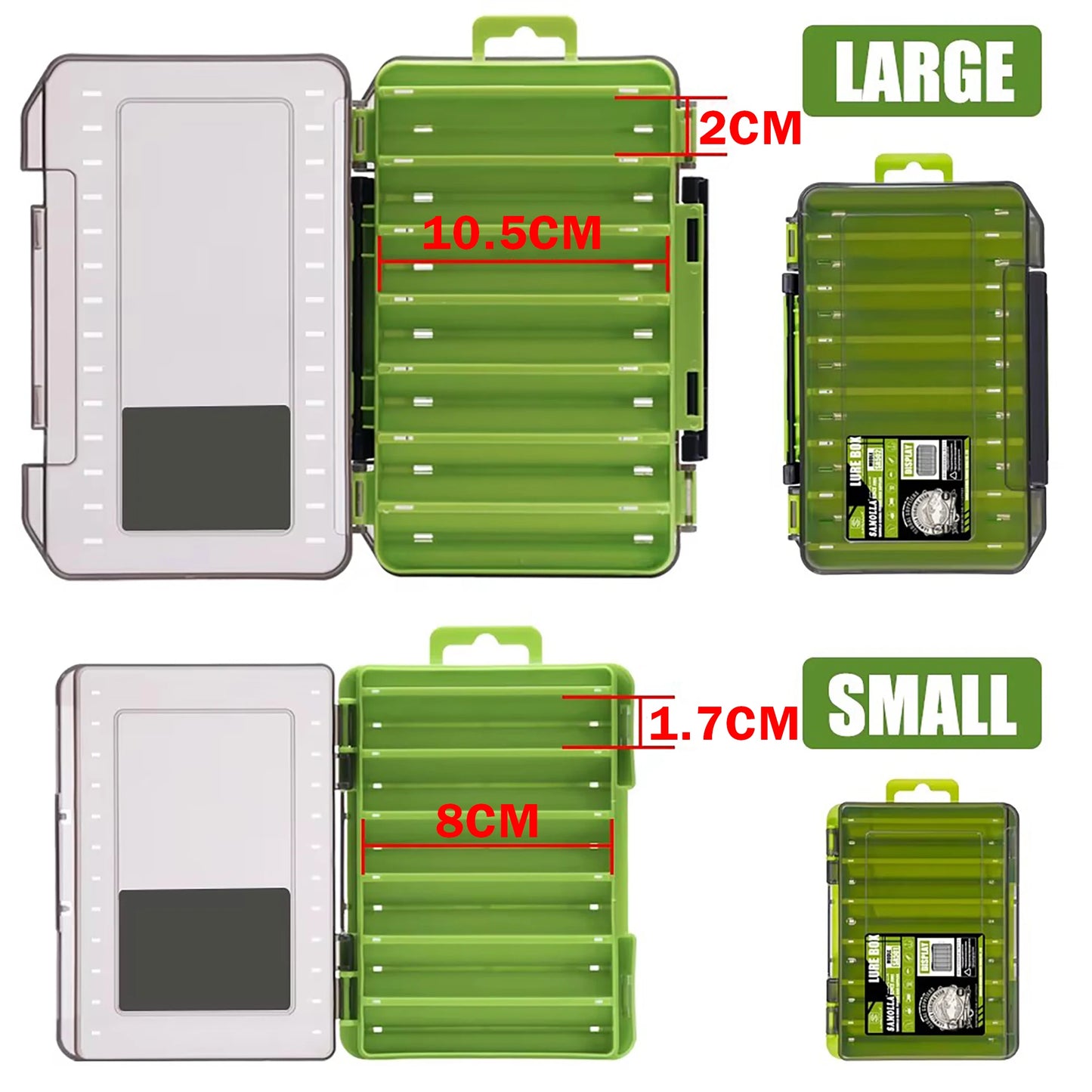 Boîte de rangement double face -organiseur compact pour petits accessoires