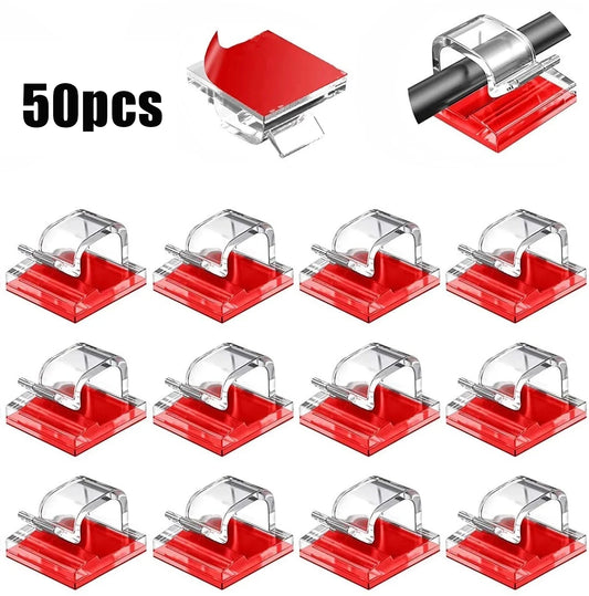 50 clips adhésifs pour organiser les câbles
