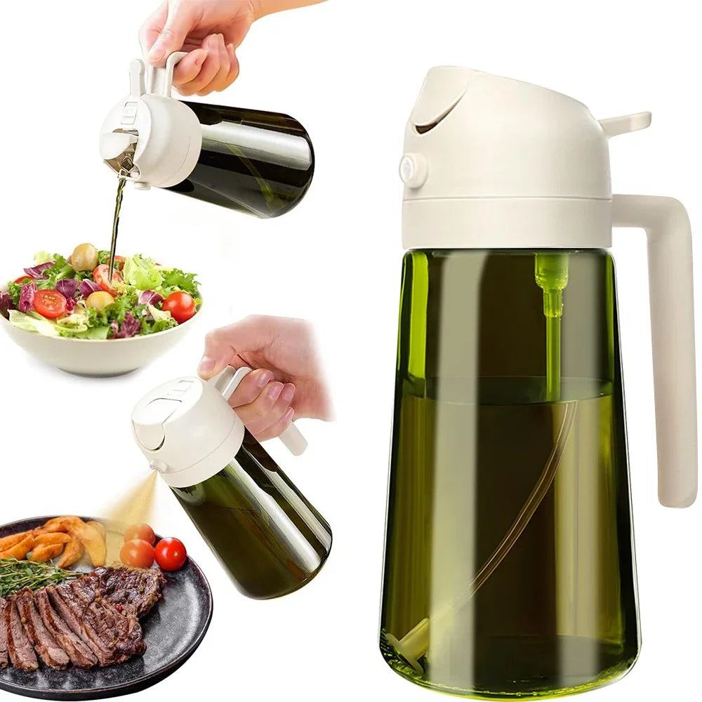 Spray à huile en verre 470 ml pulvérisateur d'huile d'olive pour cuisine