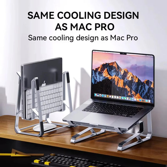 Support d'ordinateur de portable en aluminium  réglable et pliable