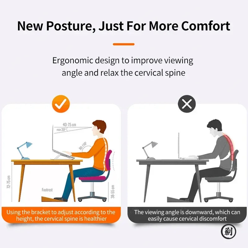 Support pliables et réglable pour ordinateur portable