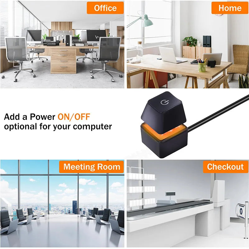 Bouton d'alimentation externe RGB pour PC - Interrupteur ON/OFF avec éclairage LED