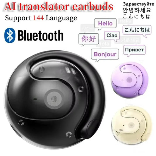 ECOUTEURS TRADUCTEUR IA - TRADUCTION INSTANTANÉE EN 144 LANGUES