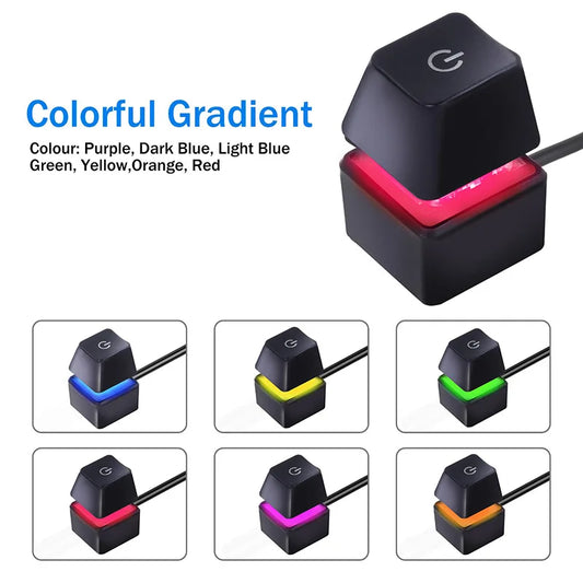 Bouton d'alimentation externe RGB pour PC - Interrupteur ON/OFF avec éclairage LED