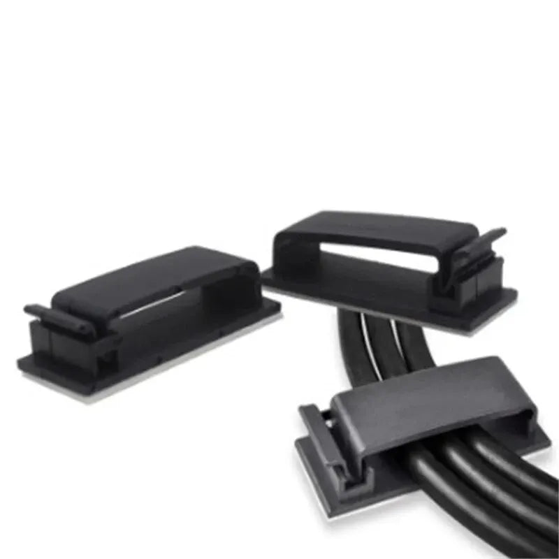 Clips de fixation pour câbles lot de 10 Organisateurs de câble adhésif